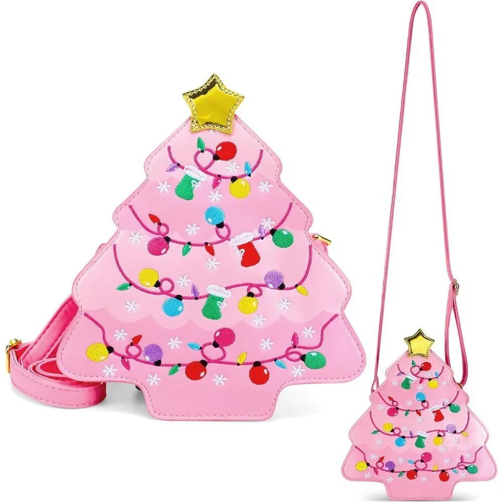 Elegant Christmas Tree Shoulder Bag for Women - Perfect for Xmas Celebrations
